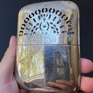 VINTAGE PETERSONS CHROME HAND WARMER Made in Japan